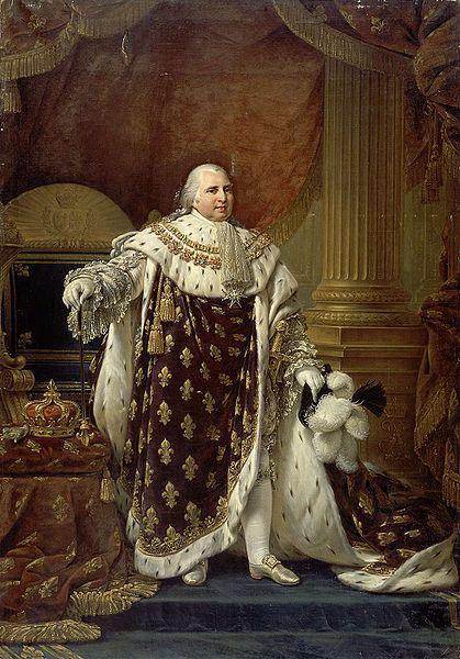 Baron Antoine-Jean Gros Portrait of Louis XVIII in his coronation robes Sweden oil painting art